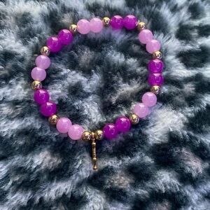 homemade bracelet with glass beads